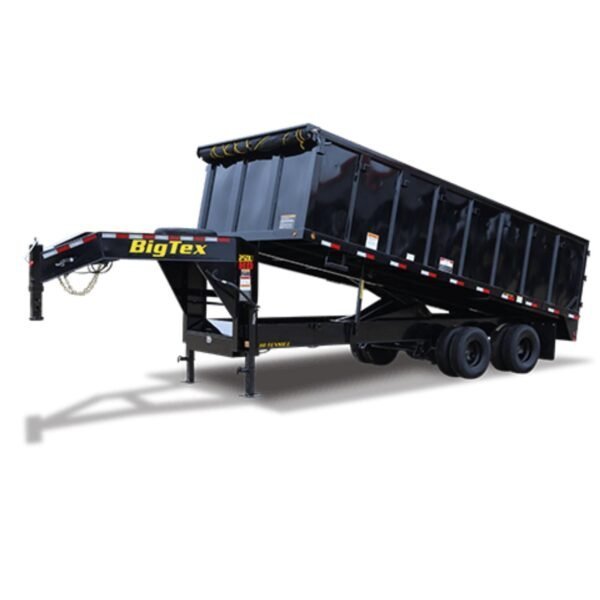 25DU_1-600x600-1-1.jpg Big Tex Tandem Dual Gooseneck Dump Trailer | 25DU-20 - Image 1