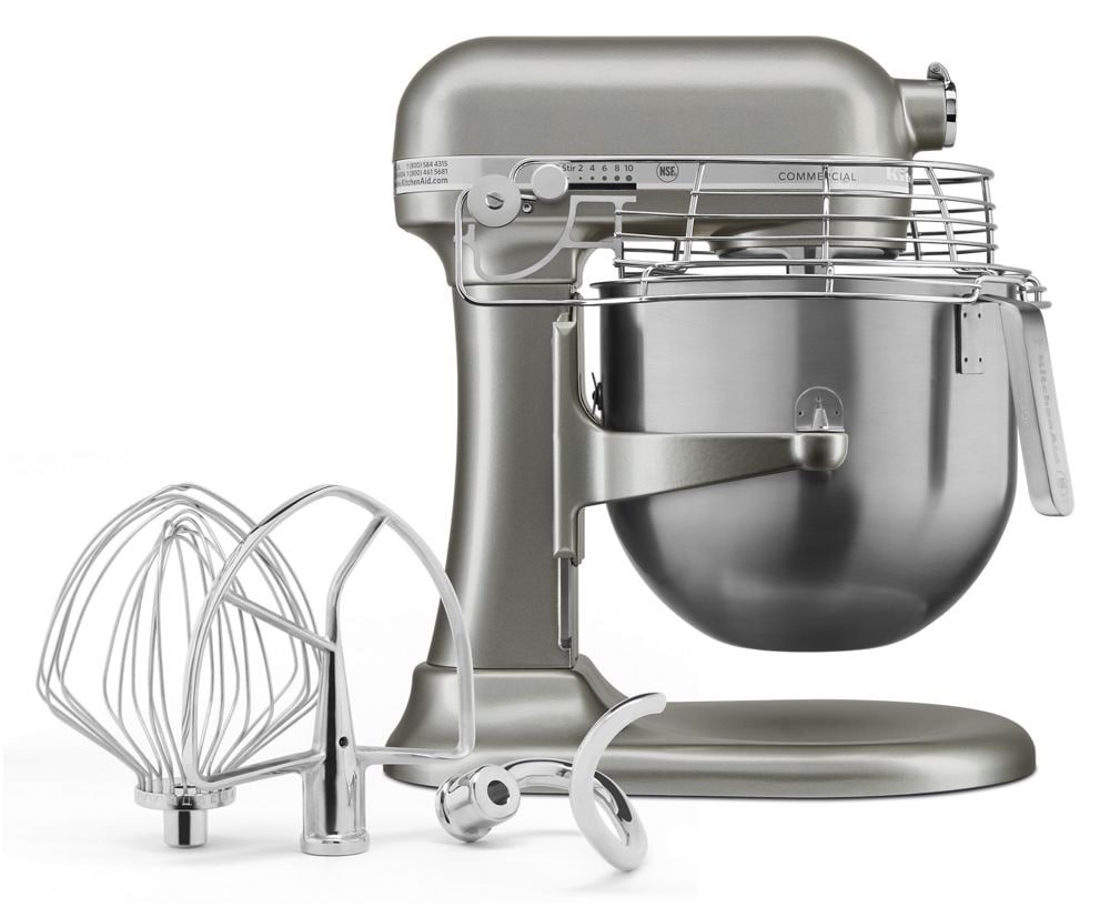 additional-p220684kp-014z KitchenAid Commercial 8-Quart Bowl-Lift Stand Mixer with Bowl Guard – Contour Silver (KSMC895CU) - Image 1