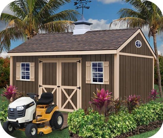 brookfield-16x12-shed-kit.jpg Brookfield 16×12 Wood Storage Shed Kit – ALL Pre-Cut - Image 1